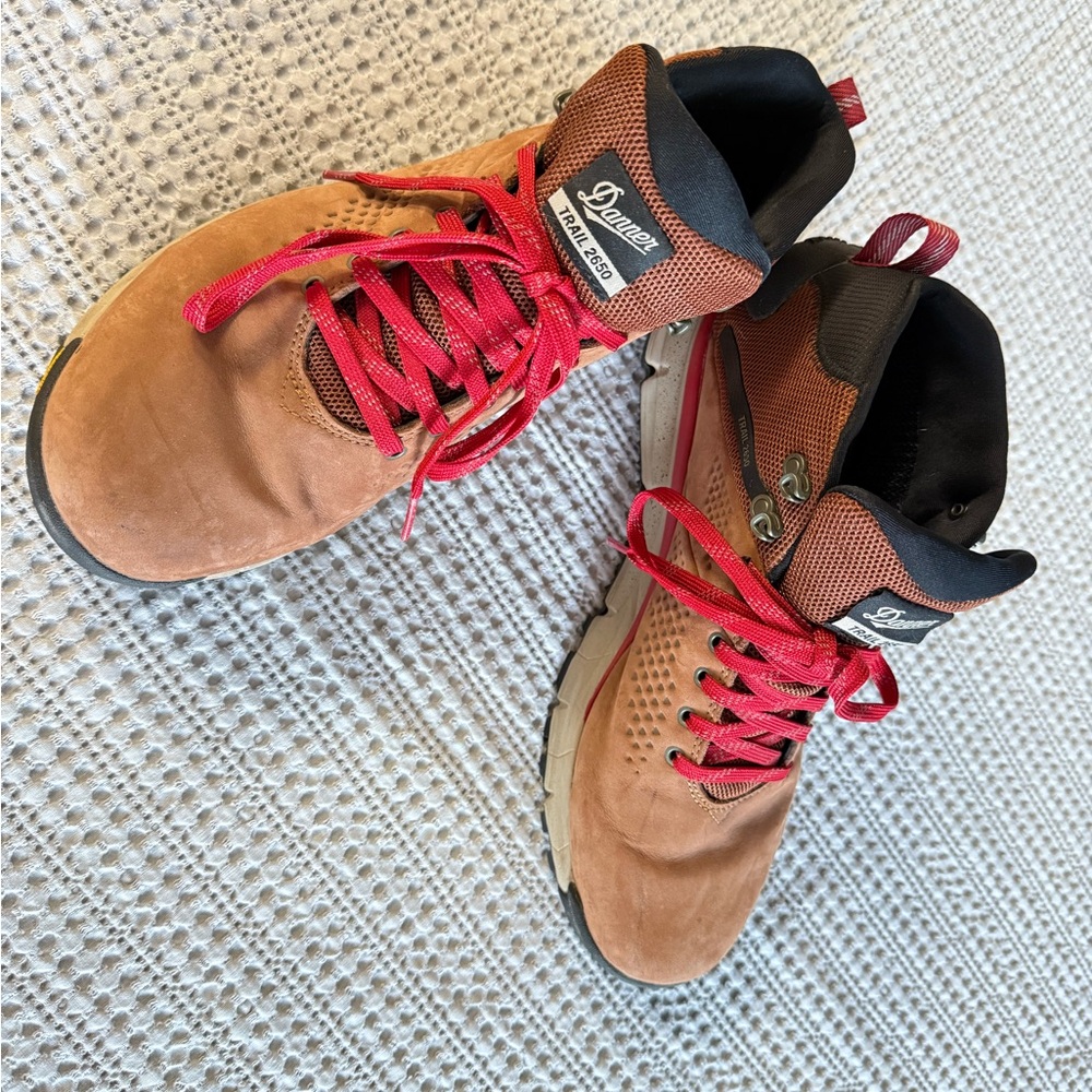 Danner Tan Sneakers with Red Accents